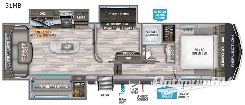 2021 Grand Design Reflection 31MB Floorplan Photo