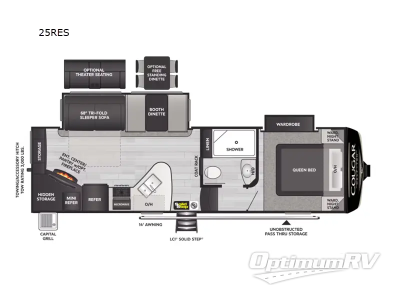 2023 Keystone Cougar Half-Ton 25RES Floorplan Photo