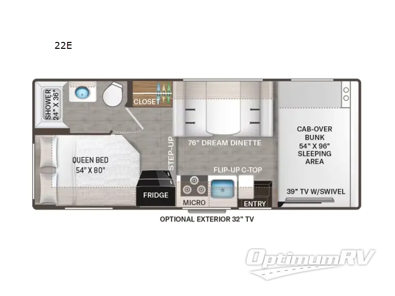 2022 Thor Four Winds 22E Floorplan Photo