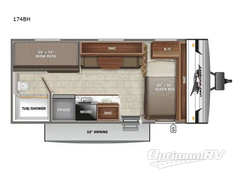 2021 Jayco Jay Flight SLX 7 174BH RV Floorplan Photo