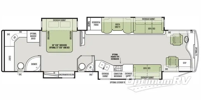 2019 Tiffin Phaeton 40 QBH RV Floorplan Photo