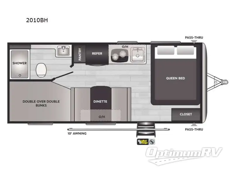 2021 Keystone Springdale Mini 2010BH Floorplan Photo