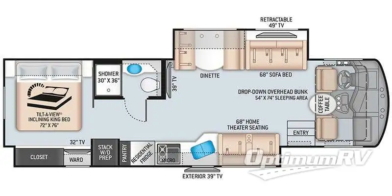 2022 Damon CHALLENGER 35MQ RV Floorplan Photo