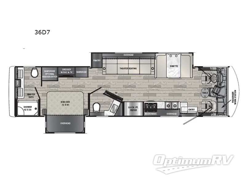 2021 Forest River Georgetown 7 Series 36D7 Floorplan Photo