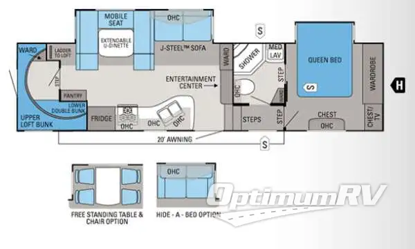 2012 Jayco Eagle Super Lite 30.5BHLT Floorplan Photo