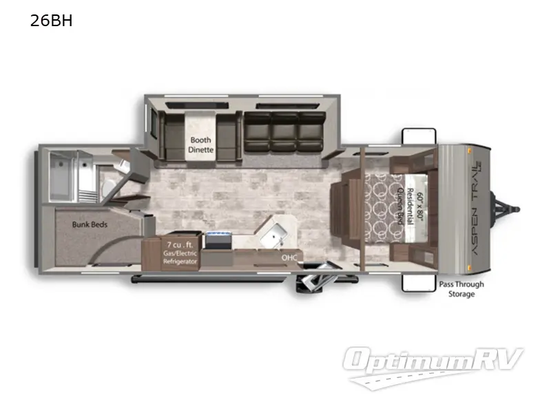 2022 Dutchmen Aspen Trail LE 26BH Floorplan Photo