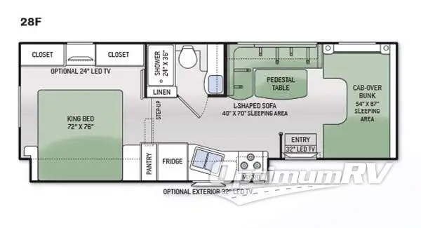 2015 Thor Four Winds 28F RV Floorplan Photo