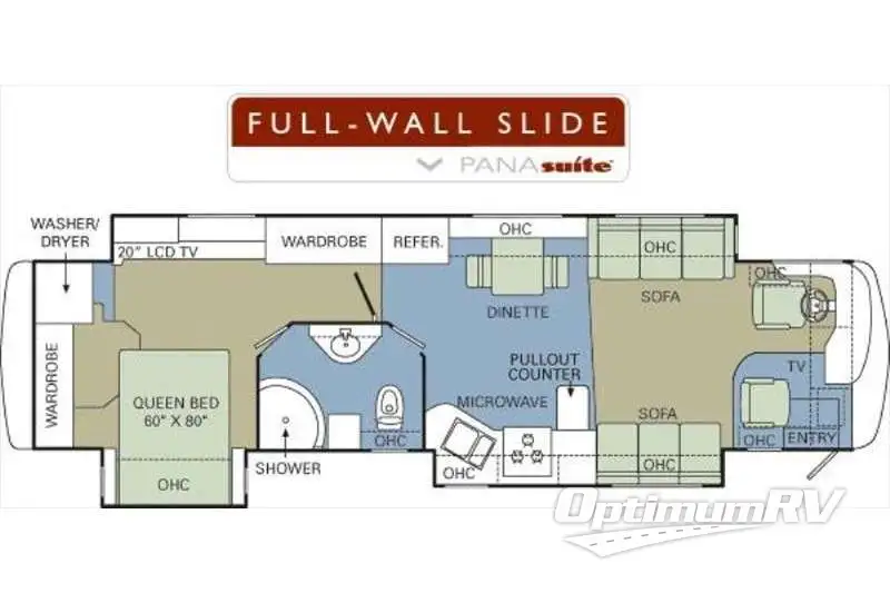 2007 Holiday Rambler Endeavor 40 SFT RV Floorplan Photo