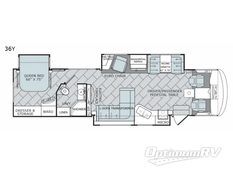 2017 Holiday Rambler Vacationer 36Y Floorplan Photo