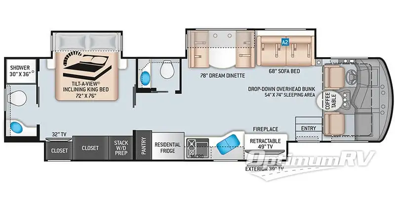 2022 Damon CHALLENGER 37FH RV Floorplan Photo