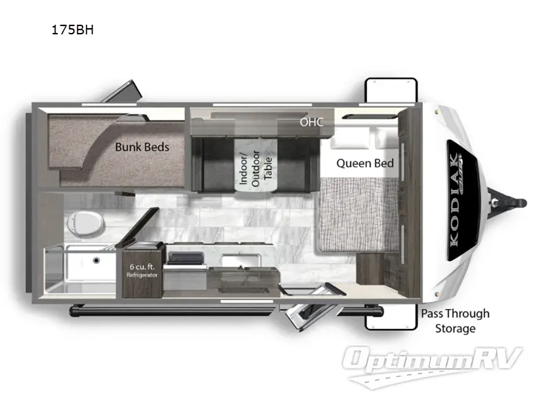 2022 Dutchmen Kodiak Cub 175BH RV Floorplan Photo