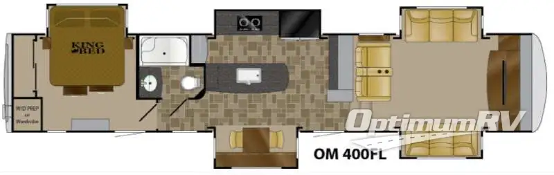 2016 Heartland Oakmont 400FL Floorplan Photo