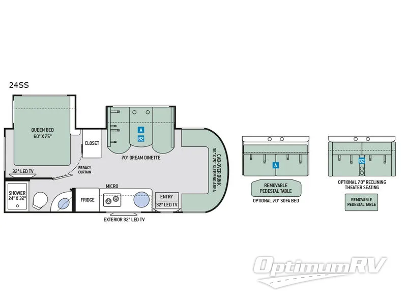 2017 Thor Siesta Sprinter 24SS Floorplan Photo