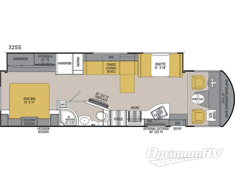 2019 Coachmen Mirada 32SS Floorplan Photo