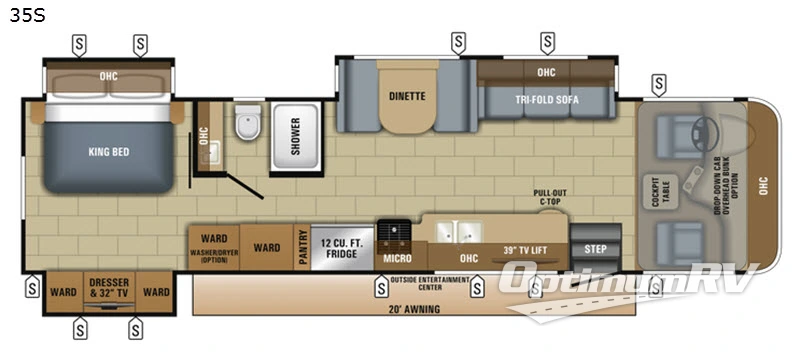 2018 Jayco Precept 35S Floorplan Photo
