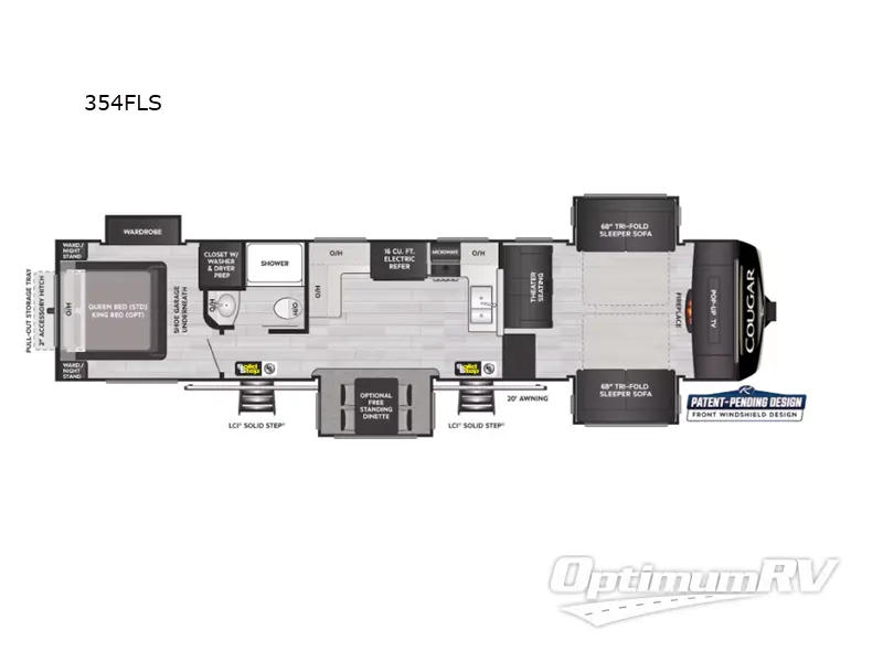 2023 Keystone Cougar 354FLS Floorplan Photo