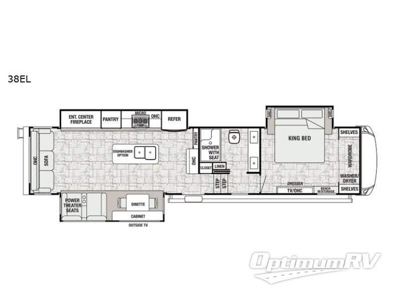 2019 Forest River Cedar Creek Champagne Edition 38EL Floorplan Photo