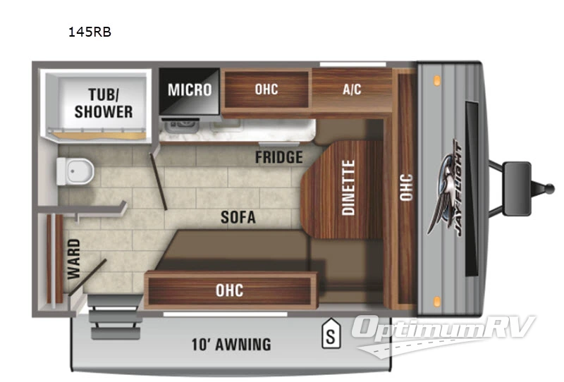 2021 Jayco Jay Flight SLX 7 145RB RV Floorplan Photo