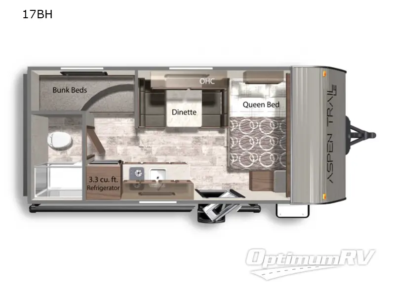 2023 Dutchmen Aspen Trail LE 17BH Floorplan Photo