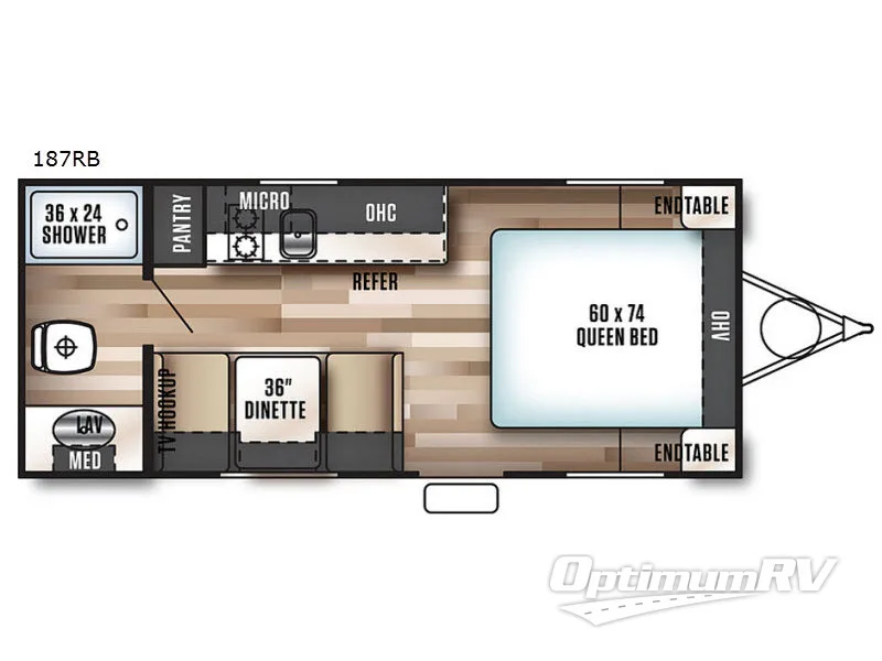 2018 Forest River Salem Cruise Lite FS 187RB Floorplan Photo