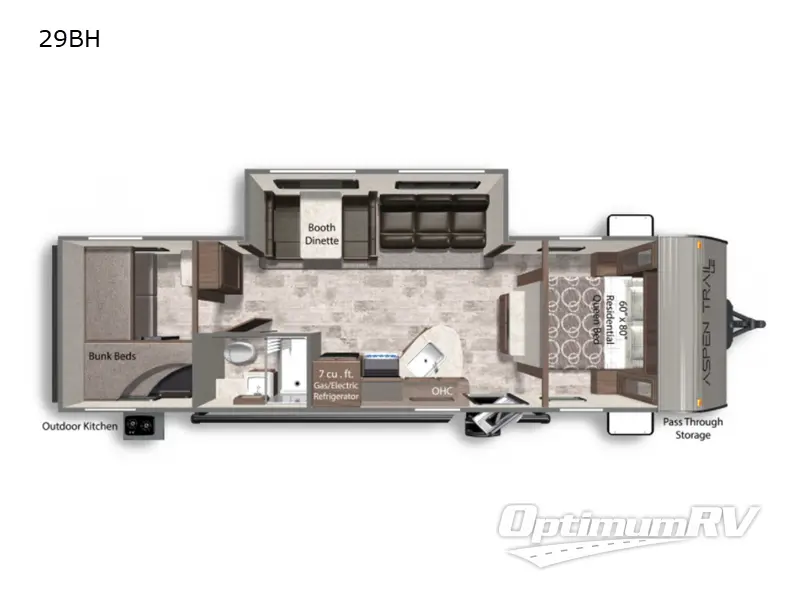 2024 Dutchmen Aspen Trail LE 29BH RV Floorplan Photo