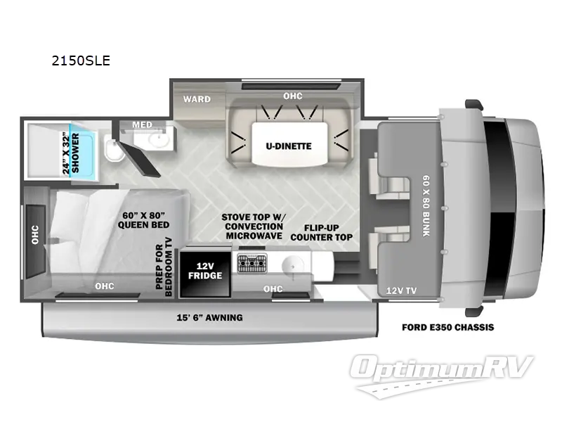 2022 Forest River Sunseeker LE 2150SLE Ford Floorplan Photo