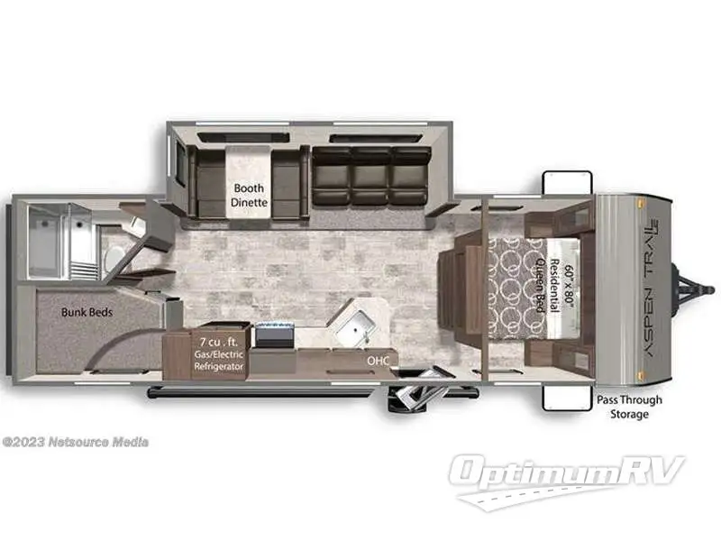 2024 Dutchmen Aspen Trail LE 26BH RV Floorplan Photo