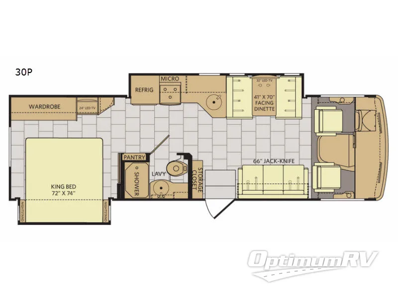 2017 Fleetwood Flair 30P RV Floorplan Photo