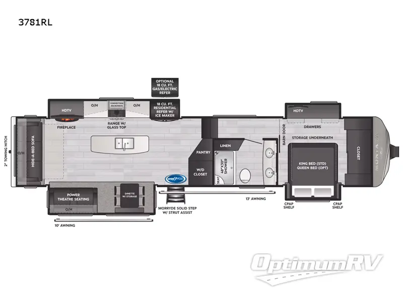 2022 Keystone Montana 3781RL Floorplan Photo