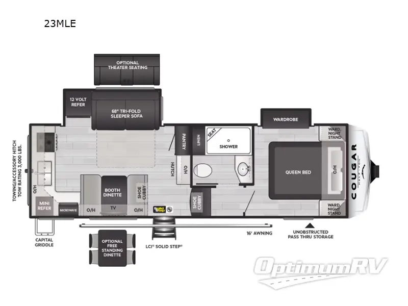 2025 Keystone Cougar Half-Ton 23MLE Floorplan Photo