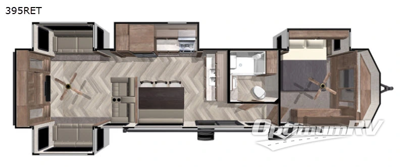2020 Forest River Salem Villa Series 395RET Estate Floorplan Photo