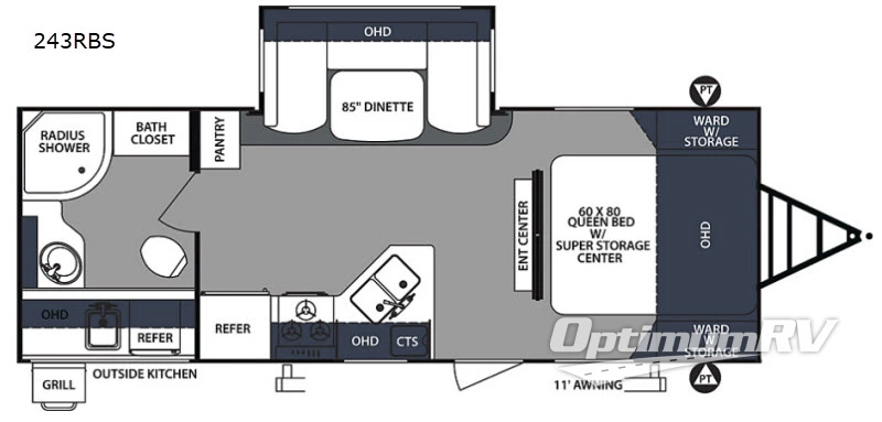 2018 Forest River Surveyor 243RBS Floorplan Photo