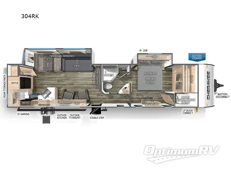 2023 Forest River Cherokee 304RK RV Floorplan Photo