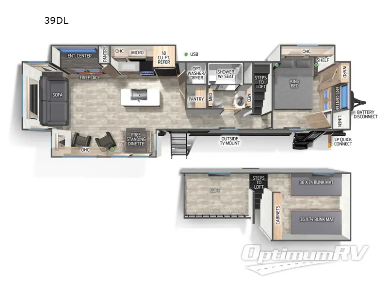 2024 Forest River Timberwolf 39DL Floorplan Photo