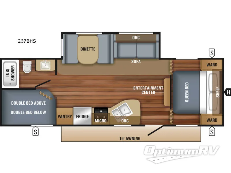 2018 Jayco Jay Flight SLX 267BHS Floorplan Photo