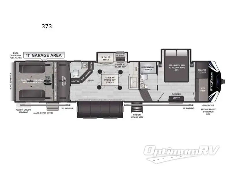 2021 Keystone Fuzion 373 Floorplan Photo