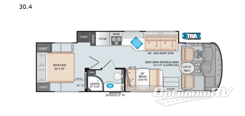 2020 Thor ACE 30.4 Floorplan Photo