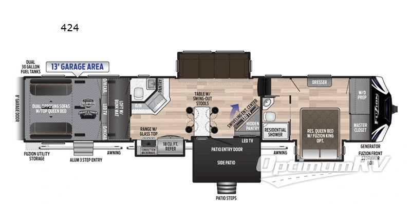 2020 Keystone Fuzion 424 Floorplan Photo