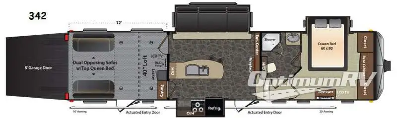 2014 Keystone Fuzion 342 Floorplan Photo