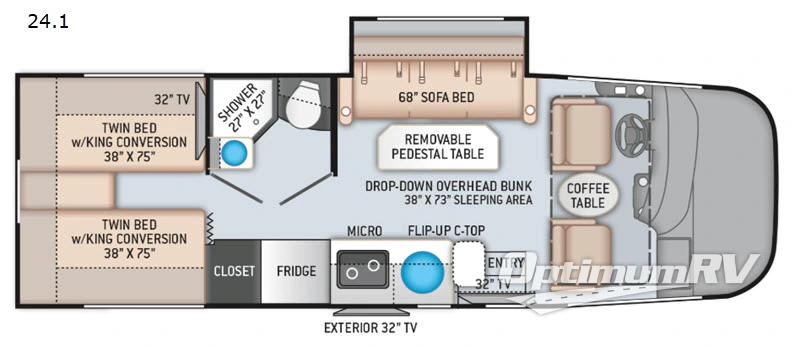 2020 Thor Vegas 24.1 Floorplan Photo