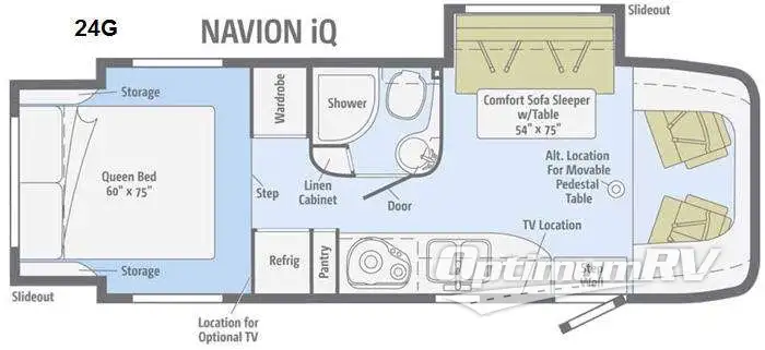 2014 Itasca Navion IQ 24G RV Floorplan Photo