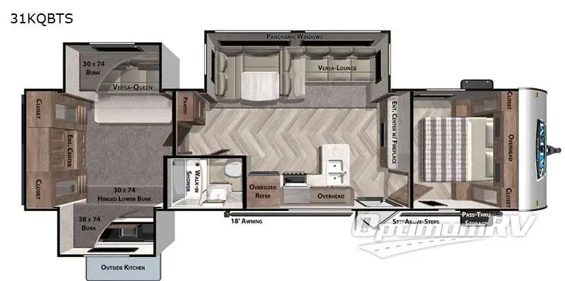2021 Forest River Salem 31KQBTS Floorplan Photo