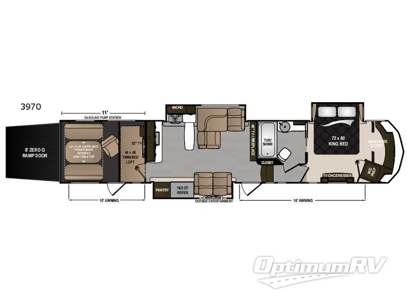 2017 Dutchmen Voltage Epic V3970 RV Floorplan Photo