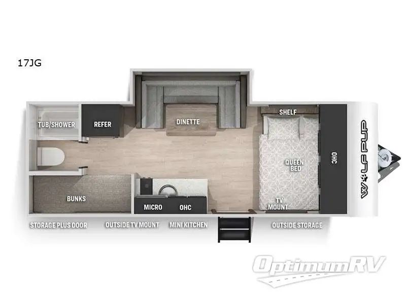 2021 Forest River Cherokee Wolf Pup 17JG Floorplan Photo