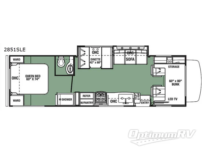 2018 Forest River Forester LE 2851SLE Ford Floorplan Photo