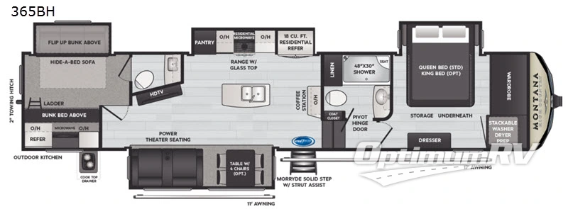 2021 Keystone Montana High Country 365BH Floorplan Photo