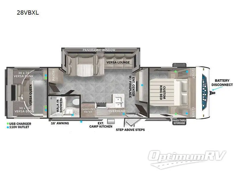 2023 Forest River Salem Cruise Lite 28VBXL Floorplan Photo