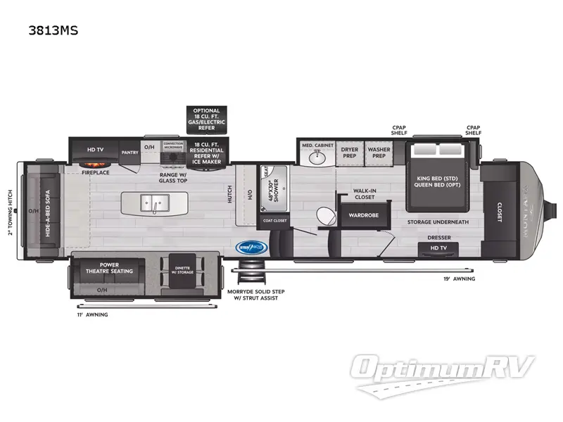 2022 Keystone Montana 3813MS Floorplan Photo