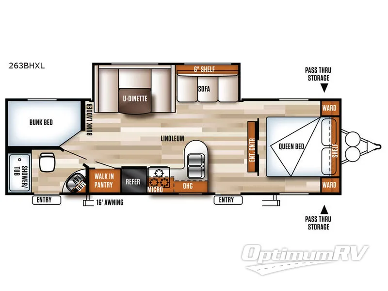 2017 Forest River Salem Cruise Lite 263BHXL RV Floorplan Photo