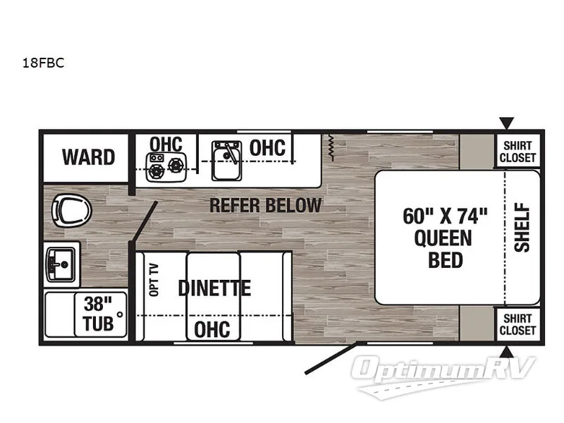 2019 Palomino Puma XLE Lite 18FBC Floorplan Photo